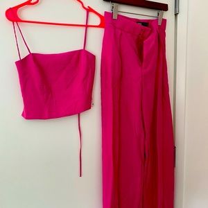 Zara matching pink two piece set